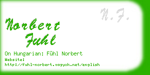 norbert fuhl business card